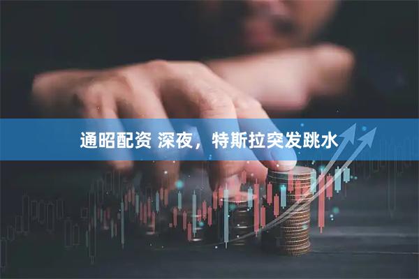 通昭配资 深夜，特斯拉突发跳水